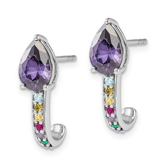 Sterling Silver CZ Blushing Bridal Earrings