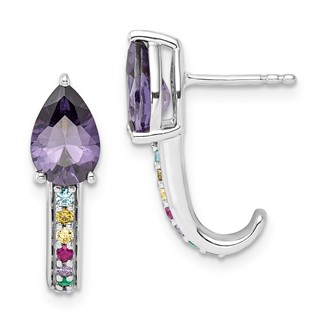 Sterling Silver CZ Blushing Bridal Earrings