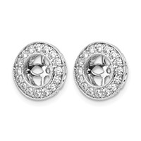 True Origin 14K White Gold 0.50 Carat Lab Grown Diamond VS+ F+ for 5.5-6mm Studs Complete Earring Jackets view 2