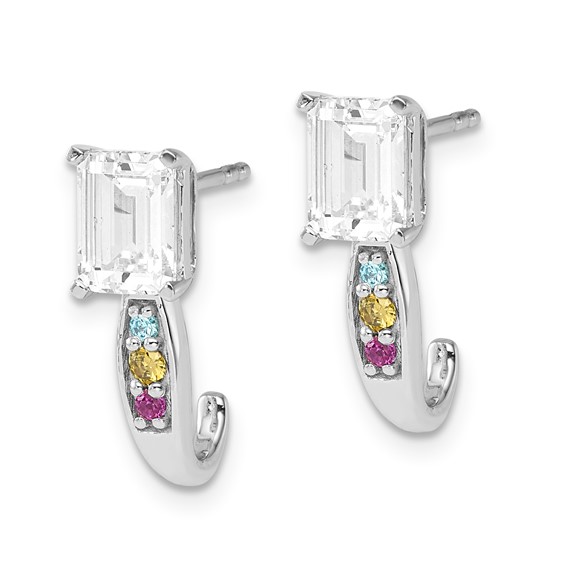 Sterling Silver CZ Blushing Bridal Earrings