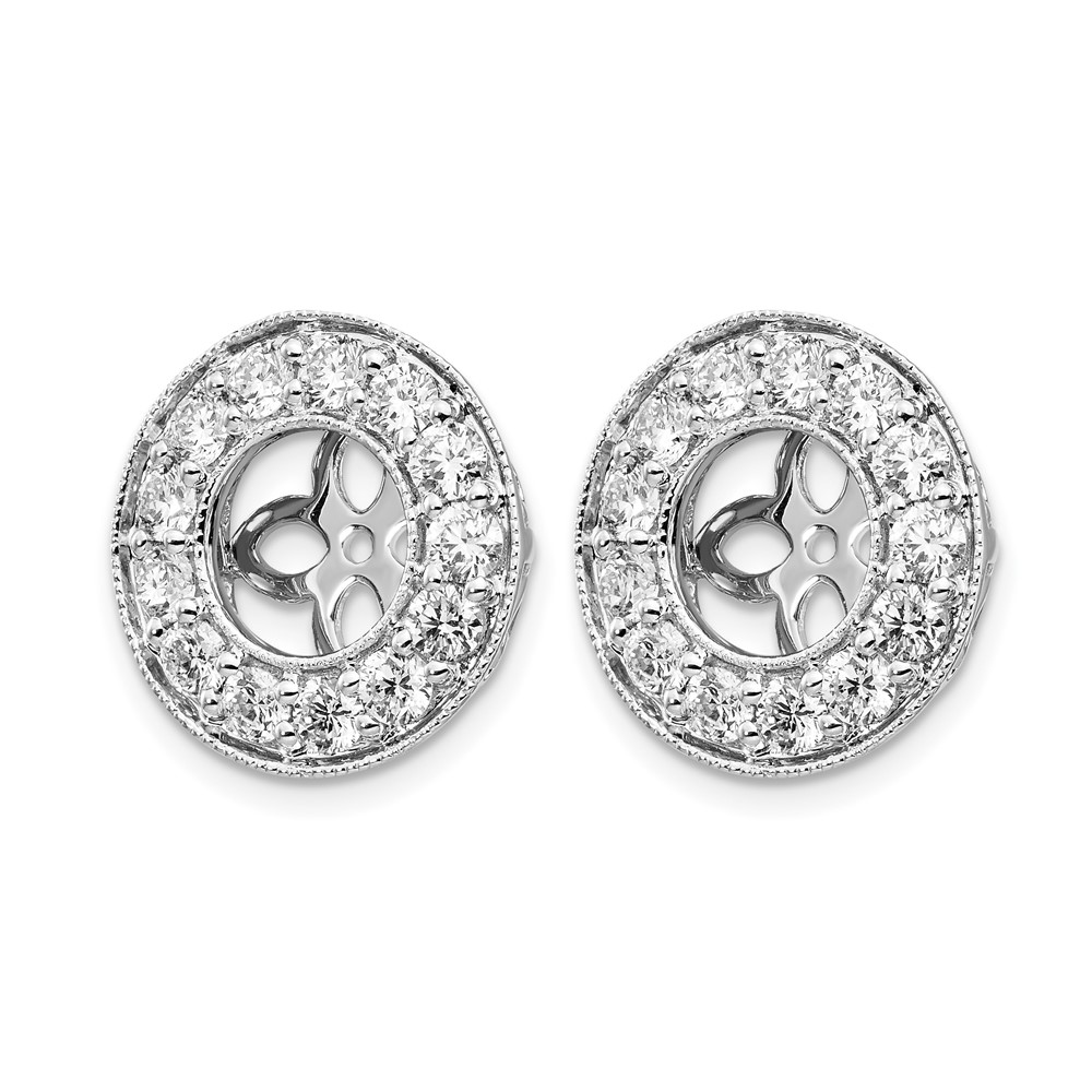 True Origin 14K White Gold 1 1/4carat Lab Grown Diamond VS  D E F  for 6-6.5 mm Studs Earring Jackets (EM1003-125-WLD)