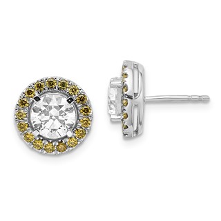 Sterling Silver CZ Blushing Bridal Earrings