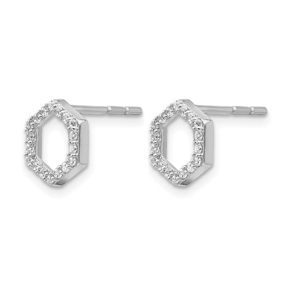 Diamond Hexagon Earrings
