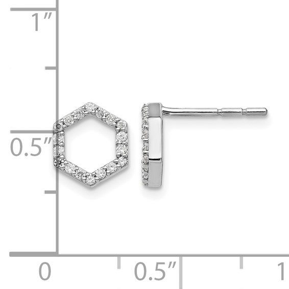 Diamond Hexagon Earrings