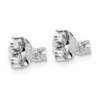 Platinum 0.10 Carat Lab Grown Diamond VS+ F+ Round Complete Four Prong Stud Earrings view 3