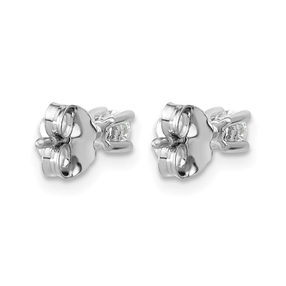 10k White Gold Round 4-Prong .20ct. Diamond Stud Earrings