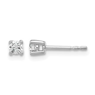 10k White Gold Round 4-Prong .20ct. Diamond Stud Earrings