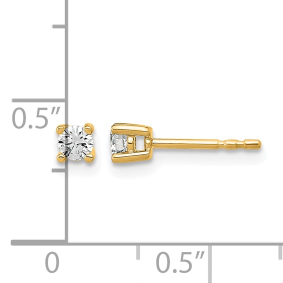 10k Round 4-Prong .20ct. Diamond Stud Earrings