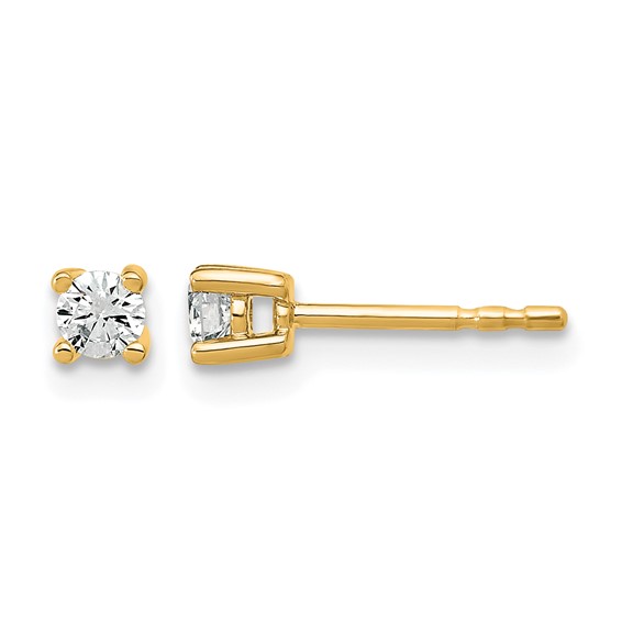 10k Round 4-Prong .20ct. Diamond Stud Earrings