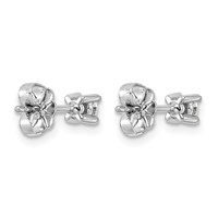 Platinum 0.25 Carat Certified Lab Grown Diamond VS+ F+ Round Complete Four Prong Stud Earrings view 3