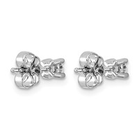 14K White Gold 0.25 Carat Lab Grown Diamond VS SI+ G+ Round Complete Four Prong Heavyweight Stud Earrings view 4