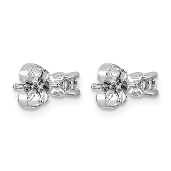 10k White Gold Round 4-Prong .25ct. Diamond Stud Earrings