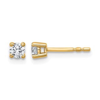 10k Round 4-Prong .25ct. Diamond Stud Earrings