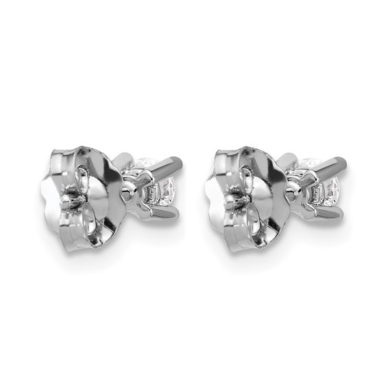 10k White Gold Round 4-Prong .33ct. Diamond Stud Earrings