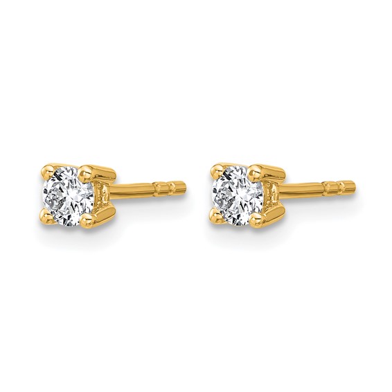 10k Round 4-Prong .33ct. Diamond Stud Earrings