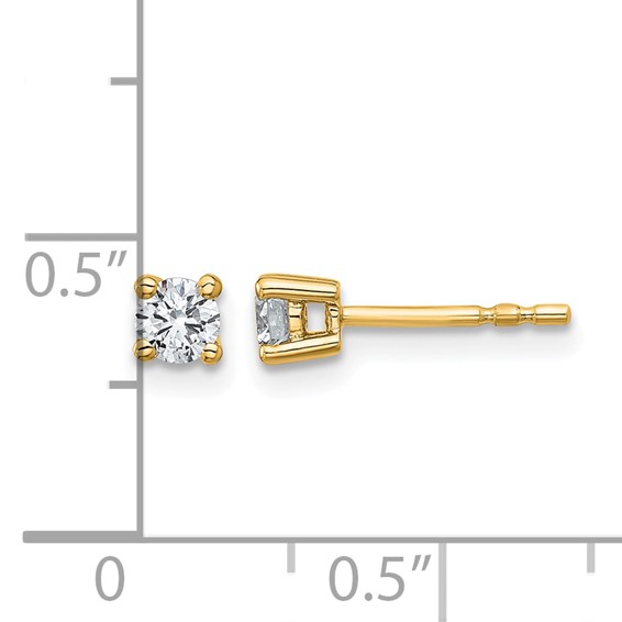 10k Round 4-Prong .33ct. Diamond Stud Earrings