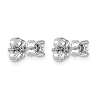 Platinum 0.50 Carat Lab Grown Diamond VS+ F+ Round Complete Four Prong Stud Earrings view 3