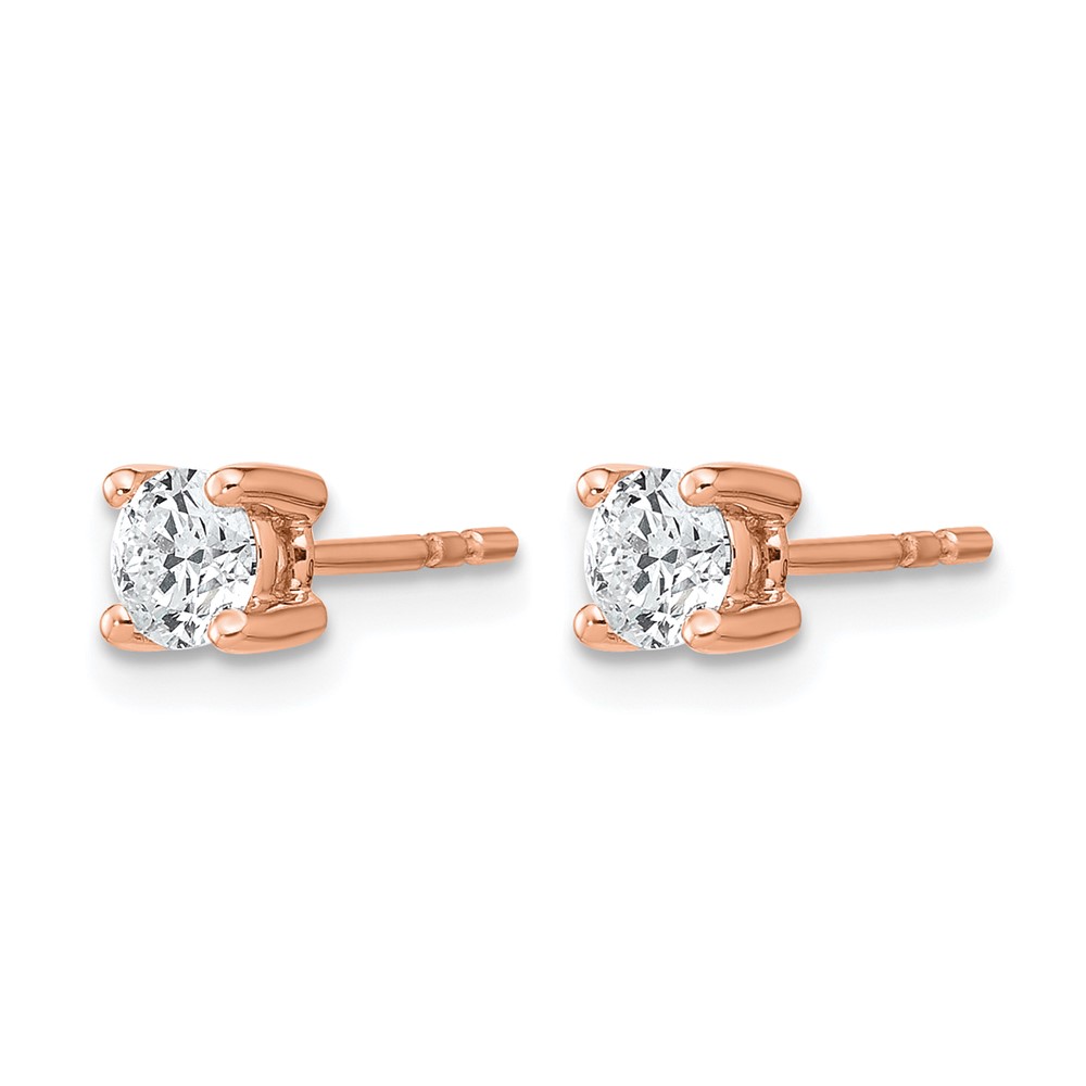Rose 1/2 ctw Lab Grown Diamond VS/SI+ G+ Round 4 Prong Heavy Wt. Stud Earrings (EM1006-050-RLG)
