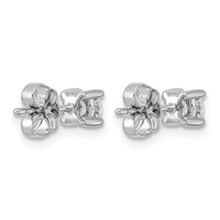 14K White Gold 0.50 Carat Certified Lab Grown Diamond VS+ F+ Round Complete Four Prong Heavyweight Stud Earrings view 4