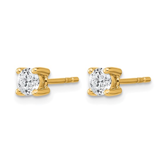 10k Round 4-Prong .50ct. Diamond Stud Earrings
