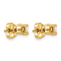 14K Yellow Gold 0.50 Carat Certified Lab Grown Diamond VS+ F+ Round Complete Four Prong Heavyweight Stud Earrings view 4