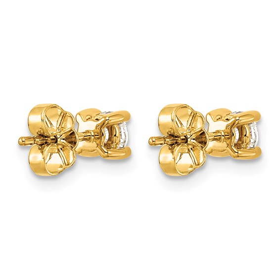 10k Round 4-Prong .50ct. Diamond Stud Earrings