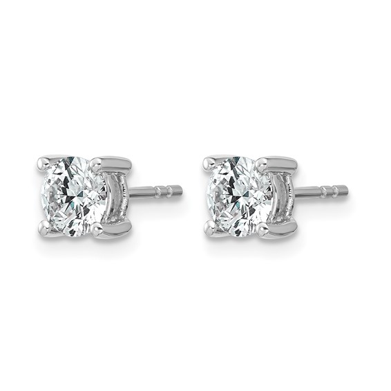 10k White Gold Round 4-Prong 1.00ct. Diamond Stud Earrings