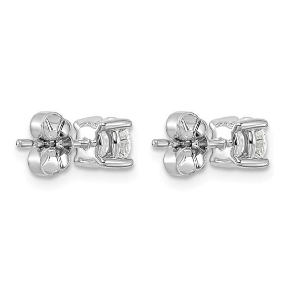 10k White Gold Round 4-Prong 1.00ct. Diamond Stud Earrings