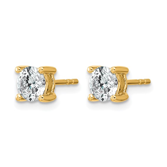10k Round 4-Prong 1.00ct. Diamond Stud Earrings