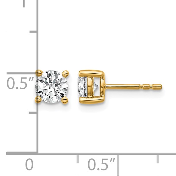 10k Round 4-Prong 1.00ct. Diamond Stud Earrings
