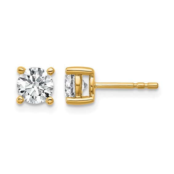 10k Round 4-Prong 1.00ct. Diamond Stud Earrings