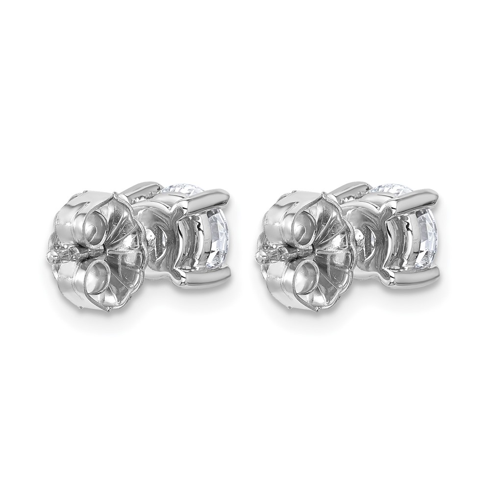 14k White Gold 1 3/8 ctw Lab Grown Diamond VS/SI+ G+ Round 4 Prong Heavy Wt. Stud Earrings (EM1006-140-WLG)