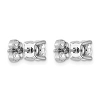 Platinum 1.50 Carat Lab Grown Diamond VS+ F+ Round Complete Four Prong Stud Earrings view 3