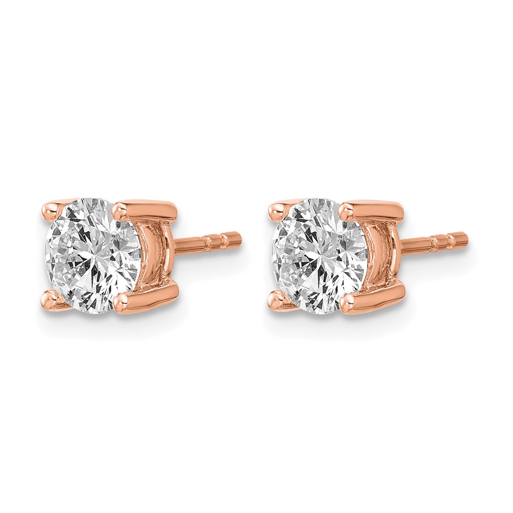 Rose 1 1/2 ctw Lab Grown Diamond VS/SI+ G+ Round 4 Prong Heavy Wt. Stud Earrings (EM1006-150-RLG)