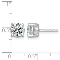 Platinum 2.50 Carat Lab Grown Diamond VS+ F+ Round Complete Four Prong Stud Earrings view 5