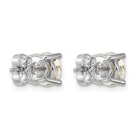 Platinum 2.50 Carat Lab Grown Diamond VS+ F+ Round Complete Four Prong Stud Earrings view 3