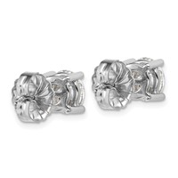14K White Gold 4 Carat Certified Lab Grown Diamond VS SI+ G+ Round Complete Four Prong Lightweight Stud Earrings view 3