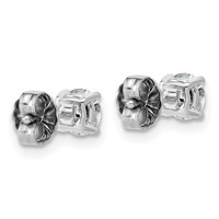 10K White Gold 0.75 Carat Lab Grown Diamond VS SI+ G+ Round Complete Four Prong Stud Earrings view 3