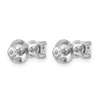 Platinum 0.50 Carat Certified Lab Grown Diamond VS+ F+ Round Complete Four Prong Screwback Stud Earrings view 3