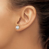 14K Yellow Gold 2 Carat Lab Grown Diamond VS SI+ G+ Round Complete Three Prong Screwback Stud Earrings view 3