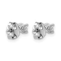 True Origin 14K White Gold 0.20 Carat Lab Grown Diamond VS+ F+ Round Four Prong Heavy Weight Complete Stud Earrings view 4