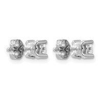 True Origin 14K White Gold 0.75 Carat Lab Grown Diamond VS+ F+ Round Four Prong Heavy Weight Complete Stud Earrings view 4