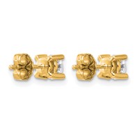 True Origin 14K Yellow Gold 0.75 Carat Lab Grown Diamond VS+ F+ Round Four Prong Heavy Weight Complete Stud Earrings view 4