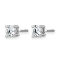 True Origin 14K White Gold 0.75 Carat Lab Grown Diamond VS+ F+ Round Four Prong Heavy Weight Screw Back Complete Stud Earrings view 2