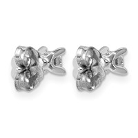14K White Gold 0.25 Carat Lab Grown Diamond VS SI+ G+ Princess Complete Four Prong Stud Earrings view 4