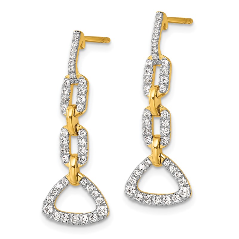 14K Lab Grown Diamond VS/SI+ G+ Fancy Post Dangle Earrings