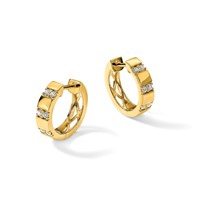 14K Yellow Gold 0.33 Carat Lab Grown Diamond VS SI+ G+ Complete Fashion Hinged Hoop Earrings view 5