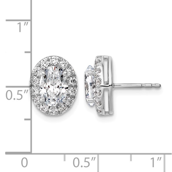 Diamond Fashion Oval Halo Earrings