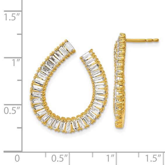 True Origin 14K Yellow Gold 4 carat Lab Grown Diamond VS+ F+ Post Complete Earrings