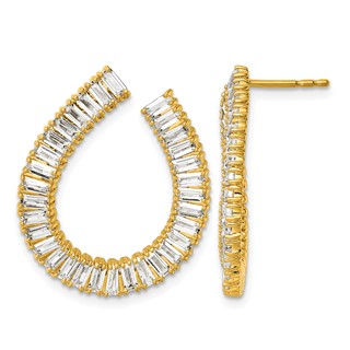 True Origin 14K Yellow Gold 4 carat Lab Grown Diamond VS+ F+ Post Complete Earrings